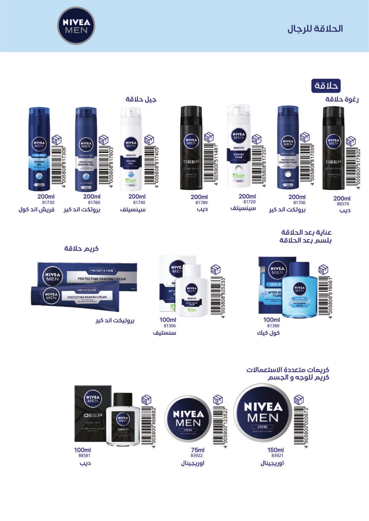 Nivea Men shaving and aftershave