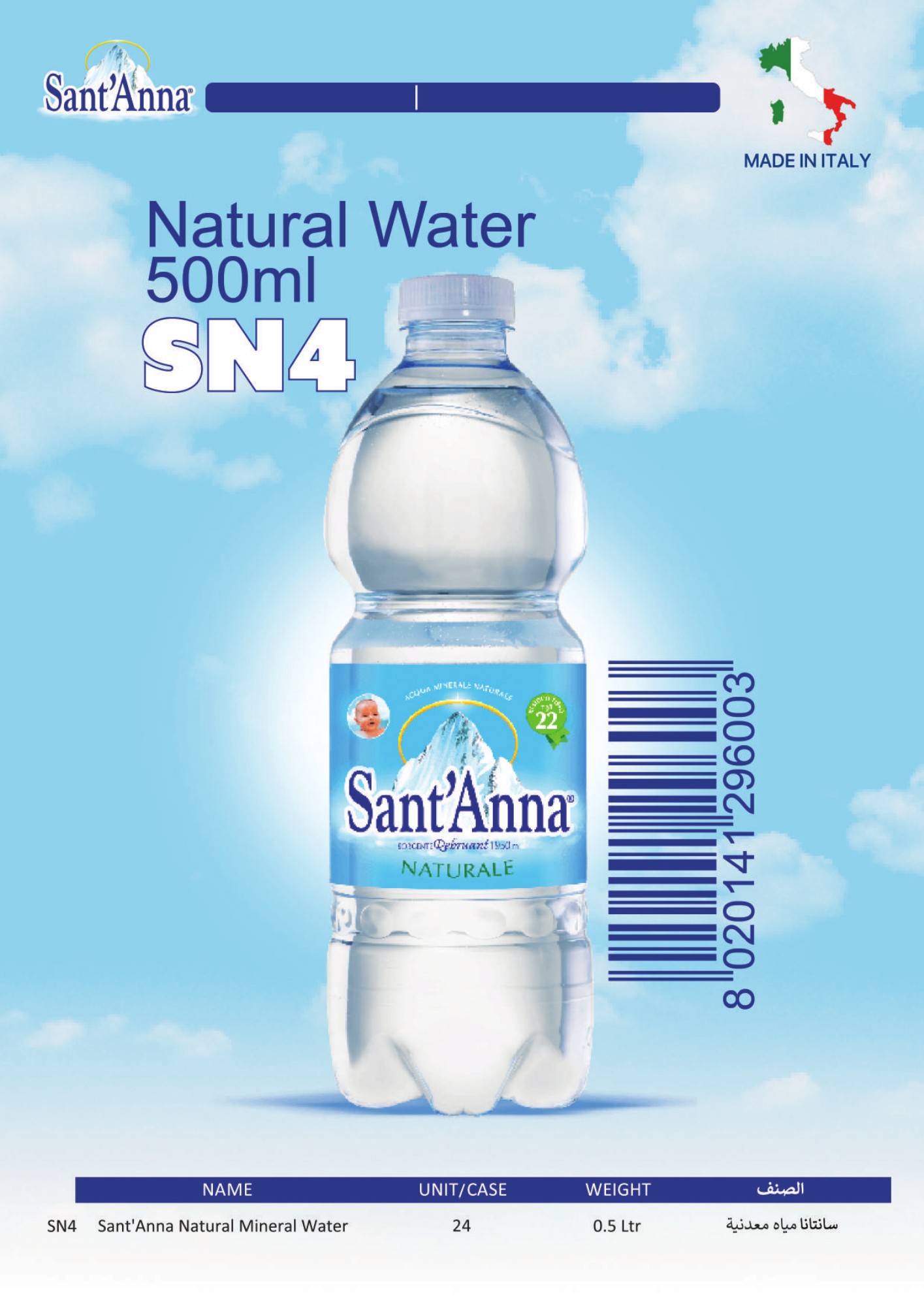 Sant’Anna natural mineral water