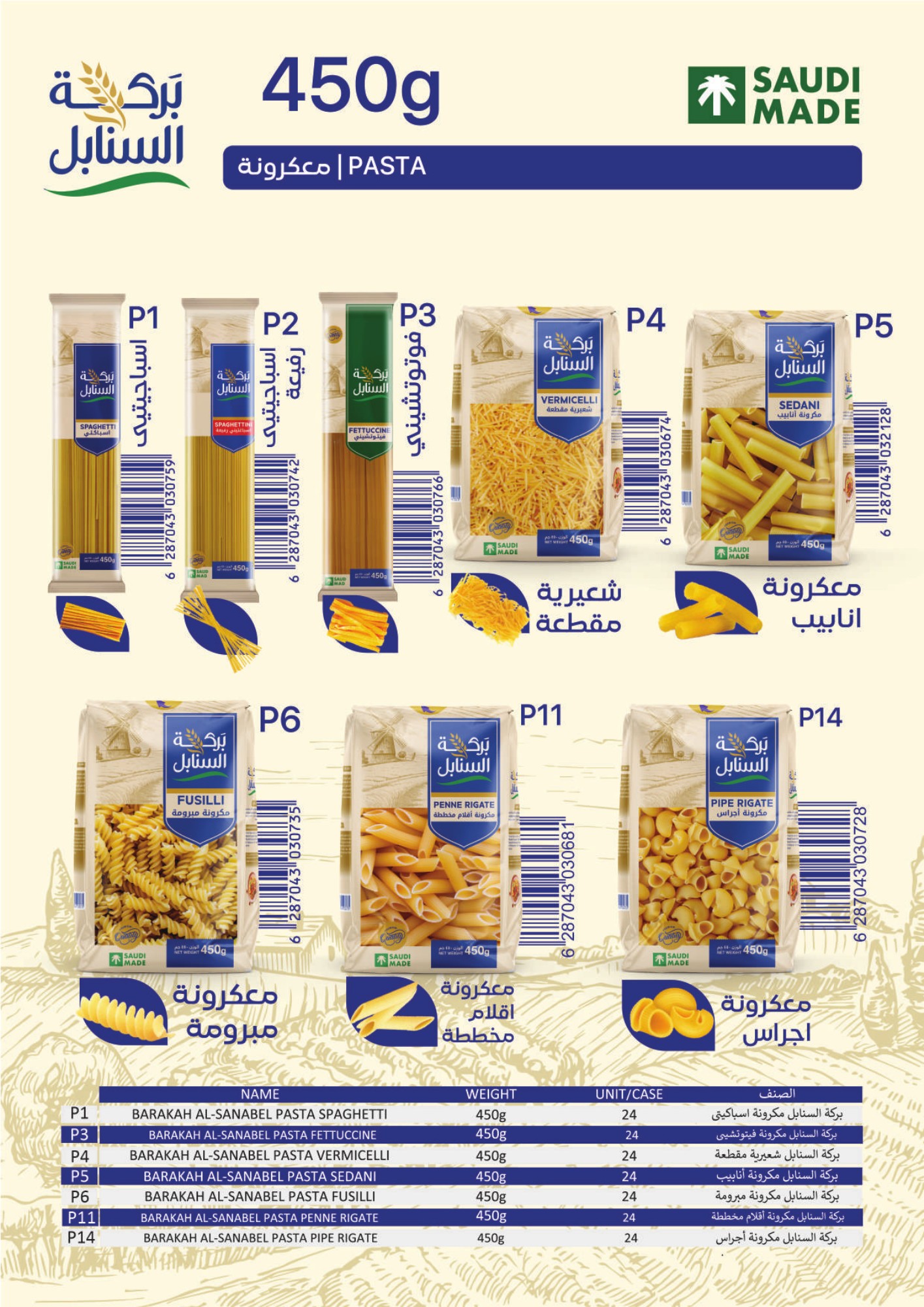 Barakat Al Sanabel pasta, 450 g