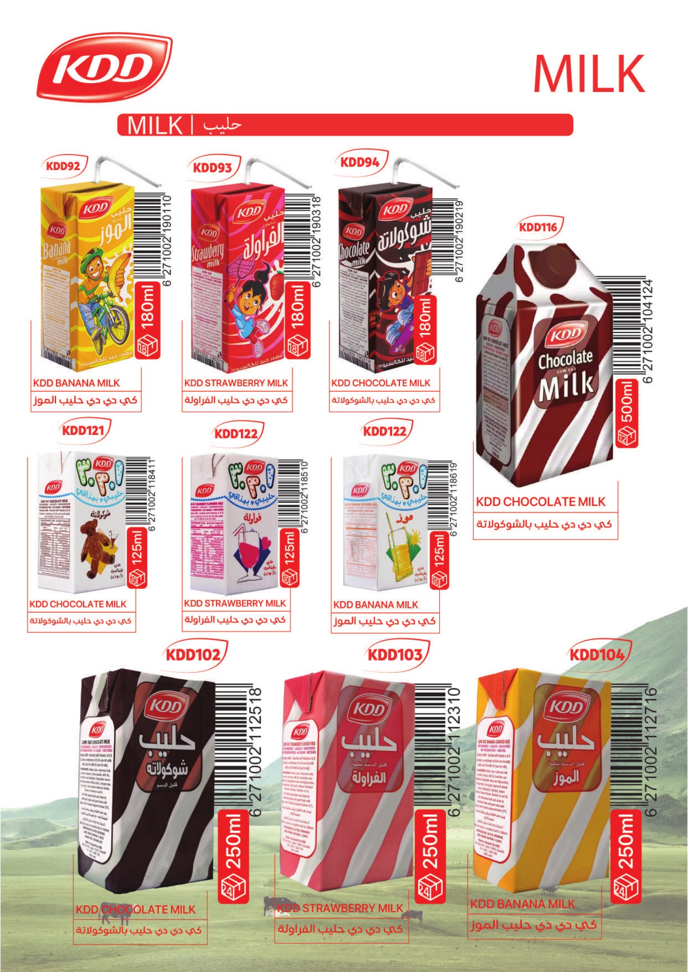 KDD flavoured milk, small packs